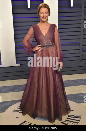 Ashley Hinshaw nahm an der Vanity Fair Oscar Party 2019 Teil, die von der Herausgeberin Radhika Jones veranstaltet wurde und am 24. Februar 2019 im Wallis Annenberg Center for the Performing Arts in Beverly Hills, CA, stattfand. Stockfoto