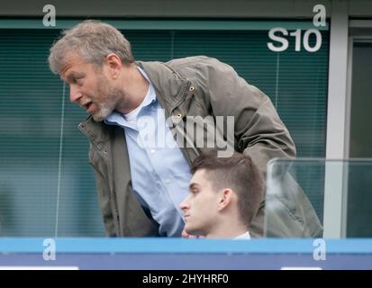 DATEI-PICS AUFGENOMMEN MAI 2015. London, England. 15.. März 2022. File Photo von Chelsea FC Besitzer Roman Abramovich, der von der britischen Regierung sanktioniert wurde. Roman im Chelsea / Crystal Palace im Mai 2015. Bild von: Jason Mitchell/Alamy Live News Stockfoto