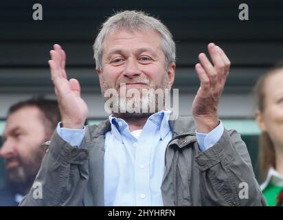 DATEI-PICS AUFGENOMMEN MAI 2015. London, England. 15.. März 2022. File Photo von Chelsea FC Besitzer Roman Abramovich, der von der britischen Regierung sanktioniert wurde. Roman im Chelsea / Crystal Palace im Mai 2015. Bild von: Jason Mitchell/Alamy Live News Stockfoto