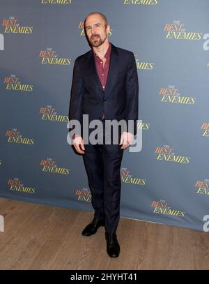 Sam Rockwell nimmt am 17. März 2019 in New York an einem NY Photo Call zum Thema „The Best of Enemies“ Teil, der im Whitby Hotel stattfand. Stockfoto