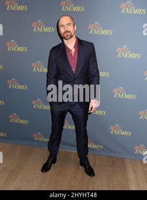 Sam Rockwell nimmt am 17. März 2019 in New York an einem NY Photo Call zum Thema „The Best of Enemies“ Teil, der im Whitby Hotel stattfand. Stockfoto