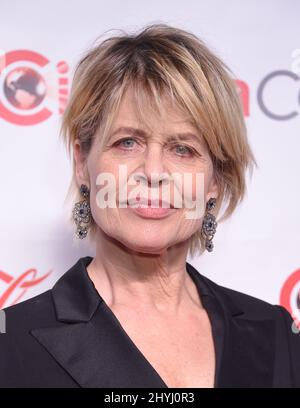 Linda Hamilton kommt bei den Big Screen Achievement Awards während der CinemaCon 2019 im Caesars Palace an Stockfoto