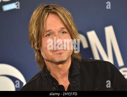 Keith Urban im Pressroom der Academy of Country Music Awards 54., die am 7. April 2019 in Las Vegas, NV, in der MGM Grand Garden Arena im MGM Grand Hotel & Casino abgehalten wurden. Stockfoto