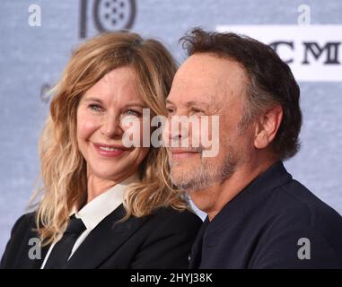 MEG Ryan und Billy Crystal nahmen an der 30.-jährigen Vorführung von „When Harry Met Sally“ bei der Eröffnungsgala des TCM Classic Film Festivals 2019 im TCL Chinese Theatre IMAX Teil Stockfoto