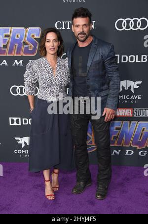 Wendy Moniz und Frank Grillo nahmen an der Weltpremiere von Avengers: Endgame Teil, die am 22. April 2019 im LA Convention Center in Los Angeles, Kalifornien, stattfand Stockfoto