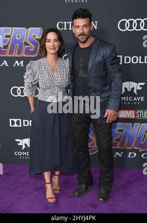 Frank Grillo und Wendy Moniz nahmen an der Weltpremiere von Avengers: Endgame Teil, die am 22. April 2019 im LA Convention Center in Los Angeles, Kalifornien, stattfand Stockfoto