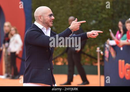 Pitbull aka Armando Christian Perez bei der Weltpremiere von „Ugly Dolls“, die im Regal Cinemas L.A. stattfand Stockfoto