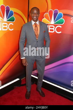 J. August Richards nahm an der NBC 2019 im Vorfeld Teil, die am 13. Mai 2019 im Four Seasons Hotel in New York stattfand. Stockfoto