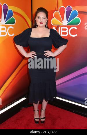 Lauren Ash nahm an der NBC 2019 im Vorfeld Teil, die am 13. Mai 2019 im Four Seasons Hotel in New York stattfand. Stockfoto