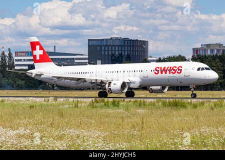 Swiss Swissair Airbus A321-111 HB-IOC Stockfoto