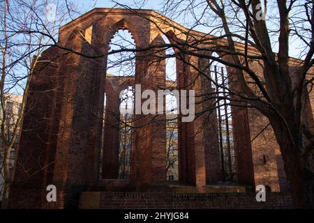 Franziskaner-Klosterkirche eine Kirche im Berliner Bezirk Mitte, gegründet 1250 und heute in Ruinen, Berlin Deutschland Stockfoto