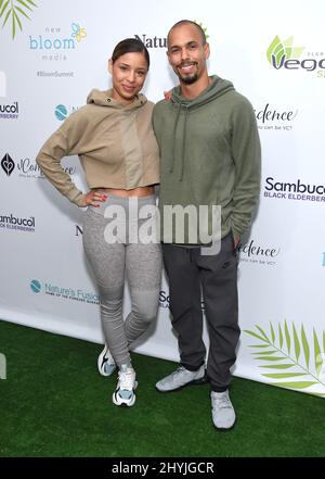 Brytni Sarpy und Bryton James kommen am 01. Juni 2019 zum jährlichen Bloom Summit 2. im Beverly Hilton Hotel in Beverly Hills, CA, an. Stockfoto