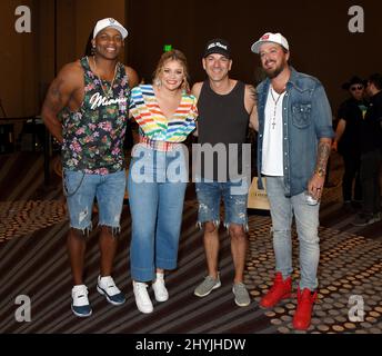 Jimmie Allen, Lauren Alaina, Craig Campbell und Stephen Liles of Love and Theft bei der jährlichen Craig Campbell Celebrity Cornhole Challenge 7., die am 4. Juni 2019 im Omni Nashville in Nashville, TN, stattfand. Stockfoto