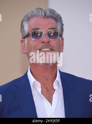 Pierce Brosnan bei der Premiere von „Once Upon A Time in Hollywood“ in Los Angeles, die am 22. Juli 2019 im TCL Chinese Theatre in Hollywood, CA, stattfand. Stockfoto