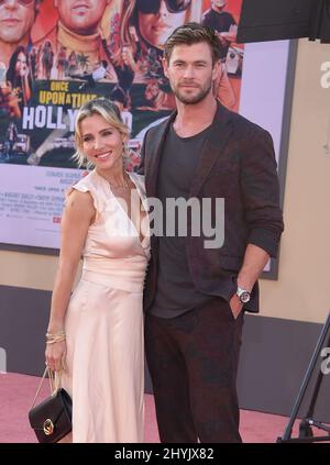 Elsa Pataky und Chris Hemsworth bei der Premiere von „Once Upon A Time in Hollywood“ in Los Angeles, die am 22. Juli 2019 im TCL Chinese Theatre in Hollywood, CA, stattfand. Stockfoto