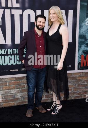 Samm Levine und Rachel Cushing bei der Weltpremiere „The Kitchen“, die am 5. August 2019 im TCL Chinese Theatre in Hollywood, Los Angeles, stattfand. Stockfoto