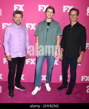 Andy Serkis, Joe Alwyn und Guy Pearce nehmen am Dienstag, den 6. August 2019, an der FX Networks Summer TCA 2019 im Beverly Hilton Hotel, USA, Teil. Stockfoto