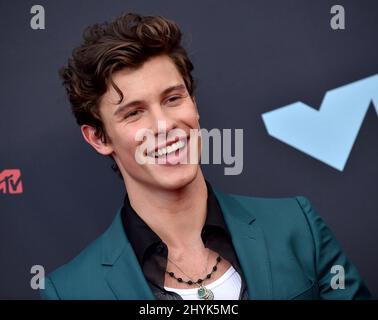 Shawn Mendes bei den MTV Video Music Awards 2019, die am 26. August 2019 im Prudential Center in Newark, NJ, verliehen wurden Stockfoto