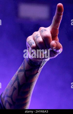 Vanilla Ice auf der Bühne beim I LOVE DAS 90'S Konzert im Fremont Street Experience Labor Day Weekend Konzerte auf der Third Street Stage am 1. September 2019 in Las Vegas. Stockfoto