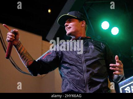 Vanilla Ice auf der Bühne beim I LOVE DAS 90'S Konzert im Fremont Street Experience Labor Day Weekend Konzerte auf der Third Street Stage am 1. September 2019 in Las Vegas. Stockfoto