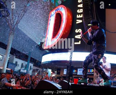 Vanilla Ice auf der Bühne beim I LOVE DAS 90'S Konzert im Fremont Street Experience Labor Day Weekend Konzerte auf der Third Street Stage am 1. September 2019 in Las Vegas. Stockfoto