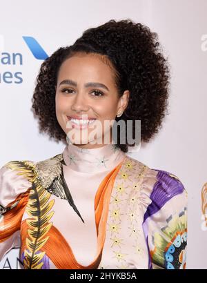Nathalie Emmanuel bei der BAFTA Los Angeles und BBC America TV Tea Party 2019, die am 21. September 2019 im Beverly Hilton Hotel in Beverly Hills, CA, stattfand. Stockfoto