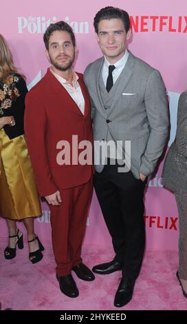 Ben Platt und David Corenswet bei der Premiere von Netflix „The Politician“ im DGA Theatre New York Stockfoto