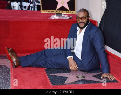 Tyler Perry bei seiner Hollywood Walk of Fame-Starzeremonie am 1. Oktober 2019 in Hollywood, Los Angeles. Stockfoto