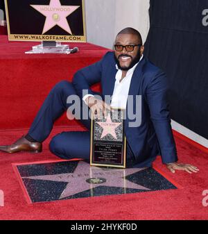 Tyler Perry bei seiner Hollywood Walk of Fame-Starzeremonie am 1. Oktober 2019 in Hollywood, Los Angeles. Stockfoto