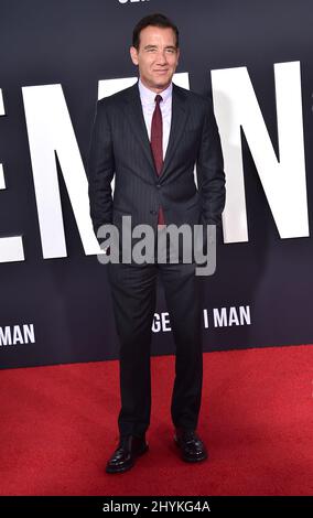 Clive Owen bei der Premiere von „Gemini man“ in Los Angeles, die am 6. Oktober 2019 im TCL Chinese Theatre in Hollywood, CA, stattfand. Stockfoto