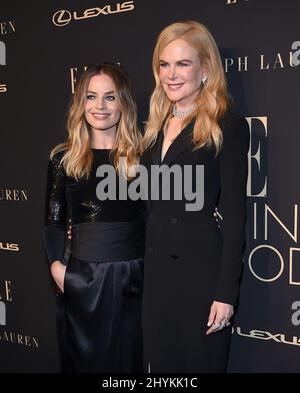 Margot Robbie und Nicole Kidman nehmen an der Elle Women in Hollywood-Veranstaltung im Four Seasons Beverly Hills Teil Stockfoto