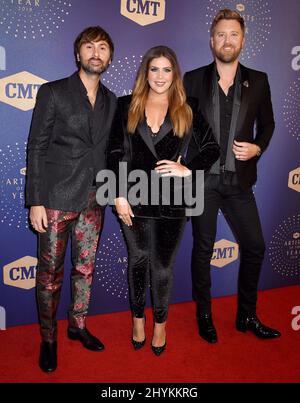 Lady Antebellum, Dave Haywood, Hilary Scott und Charles Kelley bei der CMT Artists of the Year 2019 im Schermerhorn Symphony Center Stockfoto