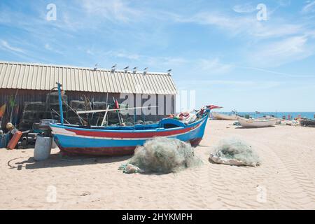 Fischerboote in Armacao de Pera, Algarve, Portugal Stockfoto