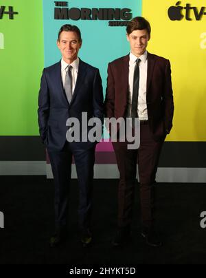 Billy Crudup und Sohn William Atticus Crudup nahmen an Apples 'The Morning Show' Global Premiere Event im Lincoln Center in der David Geffen Hall Teil Stockfoto