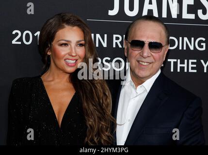 Thalia, Tommy Mottola bei der Latin Recording Academy 2019 Person des Jahres Gala im Premier Ballroom des MGM Grand Conference Center Stockfoto