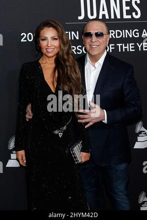 Thalia, Tommy Mottola bei der Latin Recording Academy 2019 Person des Jahres Gala im Premier Ballroom des MGM Grand Conference Center Stockfoto