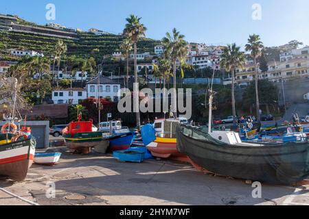 Camara de Lobos, altes Fischerdorf, Südküste, Madeira, Portugal Stockfoto