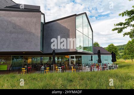 Vitra House, VitraHaus Cafe, Architekten Herzog & de Meuron, Vitra Campus, Vitra Design Museum, weil am Rhein, Baden-Württemberg, Deutschland Stockfoto