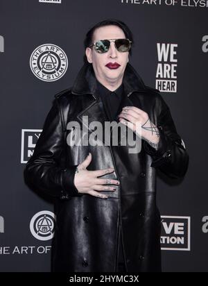 Marilyn Manson bei der Art of Elysium 13. Annual Black Tie Artistic Experience 'HEAVEN' im Palladium Stockfoto