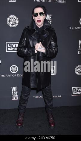 Marilyn Manson bei der Art of Elysium 13. Annual Black Tie Artistic Experience 'HEAVEN' im Palladium Stockfoto