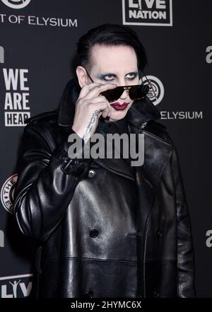 Marilyn Manson bei der Art of Elysium 13. Annual Black Tie Artistic Experience 'HEAVEN' im Palladium Stockfoto