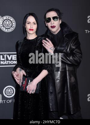 Marilyn Manson und Lindsay Usich bei der Art of Elysium 13. Annual Black Tie Artistic Experience 'HEAVEN' im Palladium Stockfoto