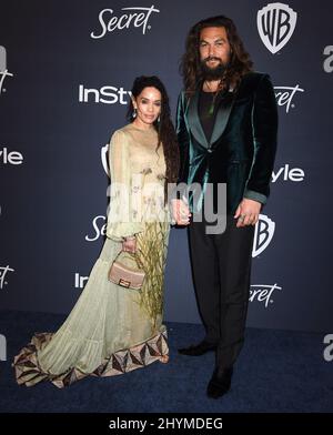 Lisa Bonet und Jason Momoa bei der After Party von The Instyle und Warner Bros Golden Globes im Beverly Hilton Hotel Stockfoto