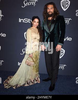 Lisa Bonet und Jason Momoa bei der After Party von The Instyle und Warner Bros Golden Globes im Beverly Hilton Hotel Stockfoto