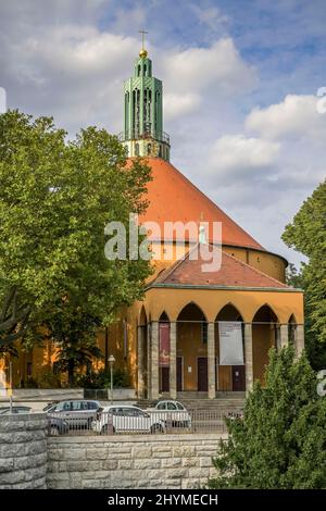 Kirche auf dem Tempelhof-Feld, Wolffring, Fliegersiedlung, Tempelhof, Berlin, Deutschland Stockfoto