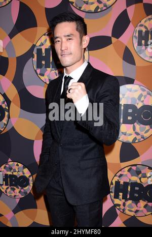 Mike Moh bei der Golden Globes Afterparty von HBO im Beverly Hilton Hotel Stockfoto