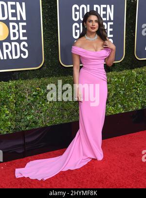 Priyanka Chopra bei den Golden Globe Awards 77., die am 5. Januar 2020 im Beverly Hilton Hotel in Beverly Hills, Los Angeles, verliehen wurden. Stockfoto