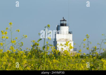 Manitowoc Breakwater Lighthouse Am Lake Michigan Stockfoto