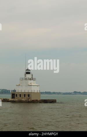 Manitowoc Breakwater Lighthouse Am Lake Michigan Stockfoto