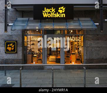 Jack Wolfskin, Einzelhandelsgeschäft, Stuttgart, Baden-Württemberg, Deutschland Stockfoto
